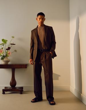 Topman relaxed suit in brown