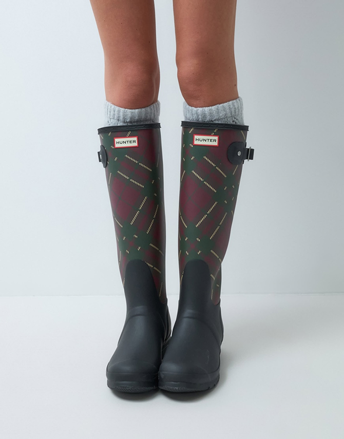Patterned wellington boots